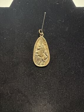 Vintage Jeep Collins Brass Unicorn Pendant Stamped Rare Retired